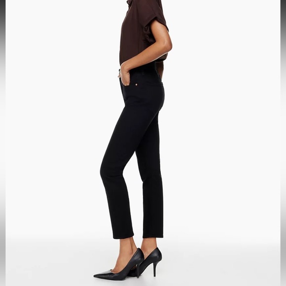 Aritzia Denim Forum The Yoko High Rise Slim Black Size 27 - Picture 8 of 16